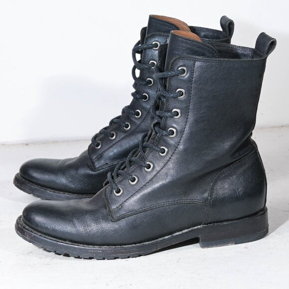 Frye 3478815 Veronica Combat Moto Boots in Black - 7 - Picture 6 of 7